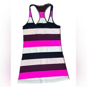 Lululemon Striped Racerback Tank – Size 4 – Pink, White & Black